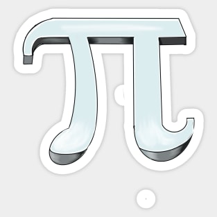 Pi - physics mathematics- mathematical constant in 3d Sticker